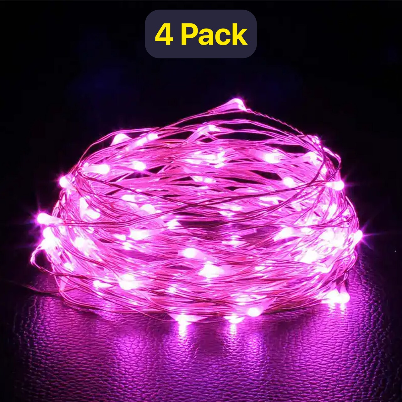 100 LED Plug-In Fairy Lights — Silver Copper Wire, 32ft, Delicate & Bright